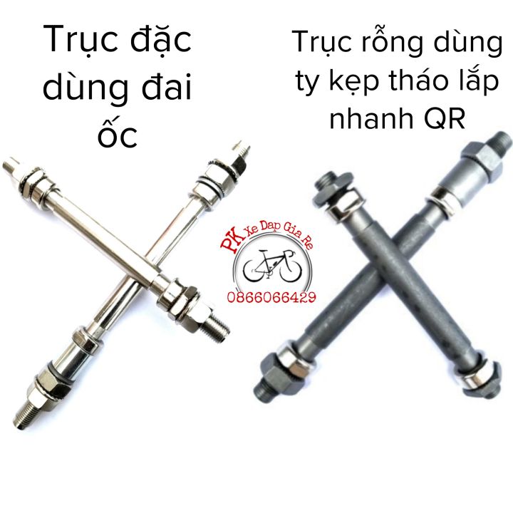 BỘ TRỤC DÙNG BẠC ĐẠN CHO MOAY Ơ XE ĐẠP, TRỤC BÁNH XE ĐẠP THỂ THAO DÙNG ...