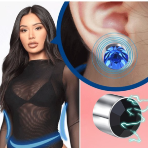 Stainless Steel Diamond Earrings with Magnetic Clip