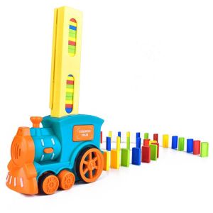 Automatic Domino Brick Laying Train Toy Building and Stack Educational Toy Gift For Kids