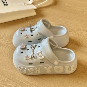 [Free Shipping] WomenS New Summer Eva Cartoon DIY Height-Increasing Non-Slip Outdoor Beach Versatile Casual Sandals
