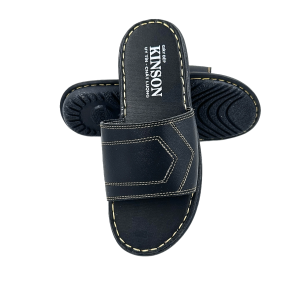 Dép quai ngang da tổng hợp khâu chỉ toàn bộ bao đi nắng mưa bảo hành bởi KINSON SHOP