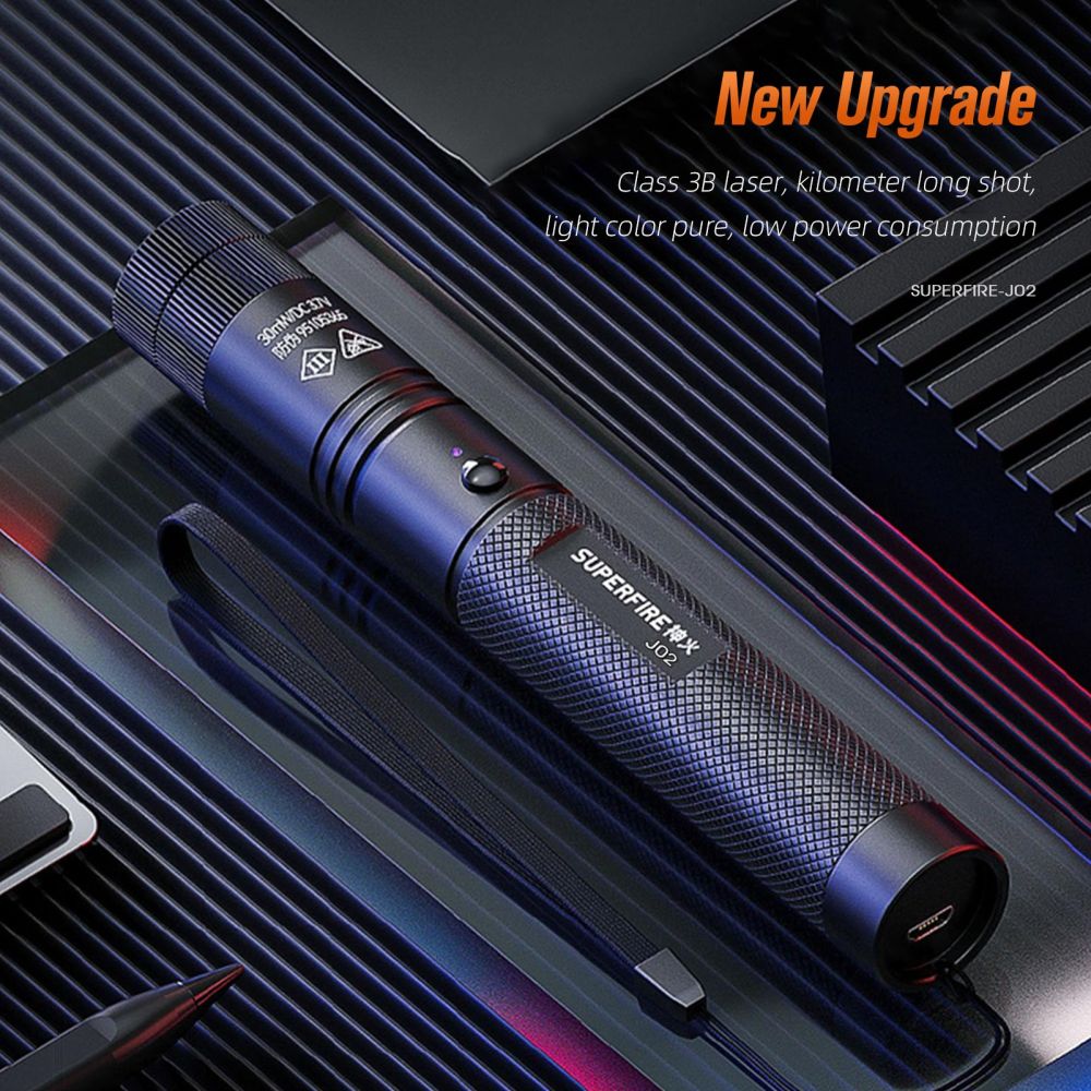 Superfire J02 Green Laser Pointer Usb Rechargeable Aluminum Pen_voghion.com
