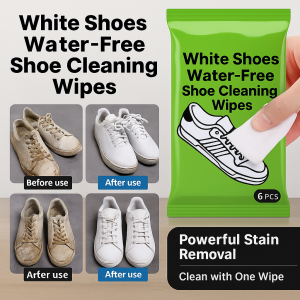 Cleaning Wipes Stain Removal and Whitening No-wash No Damage to the Upper Sneakers Leather Shoes 小白鞋免水洗擦鞋湿巾