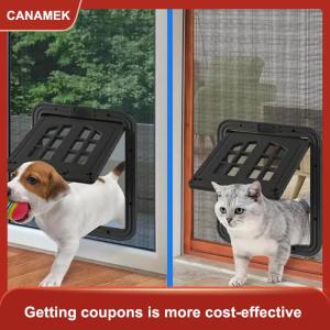 【CANAMEK 】 Dog Screen Door CatsScreen Door Pet Screen Door Flap Opening Dog Door For Screen Door Magnetic Self-Closing Screen Door For Dogs Cats