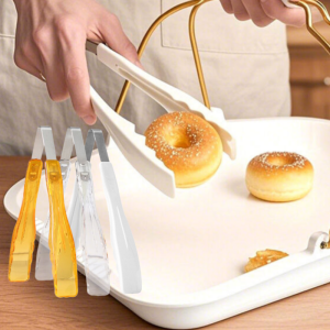 Non-Stick Clear Food Tong Plastic Food Bread Baking Clip Toast Tong Cooking Tool Kitchen Utensils Tong Buffet Clamp