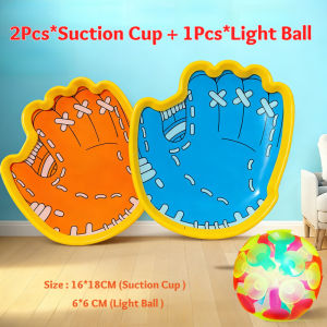 Luminous Cartoon Suction Cup Ball Set for Kids Throwing & Catching Outdoor Sports Toy