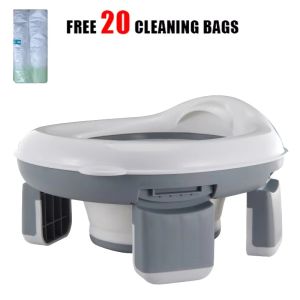 VREN Portable Travel Potty for Toddler Kids Foldable Baby Potty Training Toilet Seat with Travel Bag and Storage Bag