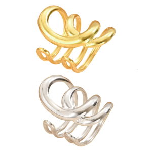 Irregular Line Rings Hollow Rings Elegant Abstract Rings Suitable for Fashion Youthful Women Daily and Party Use
