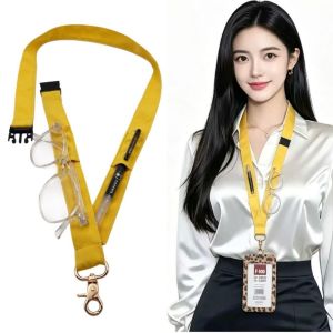 STVML Portable Fashion Lanyard Neck Hanging Storage Eyeglass Pen Hanger New Anti-loss ID Card Holder for Office