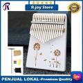 R.joy (PROMOSI BISA COD) Kalimba Piano Jari 17 Nada Perkusi Instrumen Kayu Jempol Piano Kalimba Set Lengkap dengan Aksesori. 