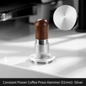 BINCOO Coffee Tamper Constant 30 Pounds Powder Press Hammer Espresso Powder Press Set Coffee Utensils 51/58MM