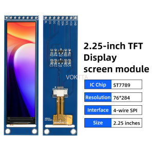 2.25-inch TFT LCD Display Module (ST7789 Driver) - 76x284 SPI Color Screen with 8-Pin Blue PCB Wide Viewing Angle