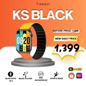 (CLEARANCE SELE) Kieslect KS Smart Watch – AMOLED Ultra-Clear Display Bluetooth Calling Heart Rate & SpO2 Monitor Multi-Sport Fitness Tracker Waterproof Wearable for Android & iOS Long Battery Life Smart Notifications Premium Lightweight