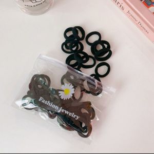 Ready Stock 50Pcs/bag INS Korean Style Daisy Colorful Kids Hair Tie Set Scrunchies Towel Baby Girls Ponytail Hair Rope