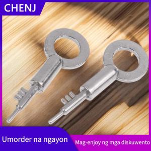 CHENJ Home Security Replacement Keys Stainless Steel 3-Tooth Lock Key Blank Universal - Bathroom Door Keys