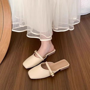 2024 New Korean Fashion Flat Shoes for Women Baotou Womens Sandals