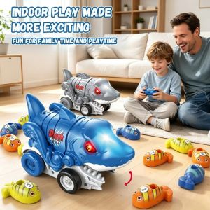 JUVIAAL RC Dinosaur Monster Truck 2.4G Rechargeable Interactive Racing Model Gift