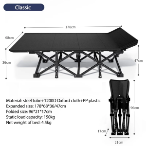 【free shipping】heavy Duty military Folding Bed portable bed storage 300KG Suitable for outdoor camping family gatherings