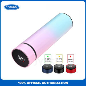 Bình Giữ Nhiệt Thông Minh CONGDI Nhiệt Độ Hiển Thị LED Bình Chân Không Inox Walll Đôi Cách Nhiệt Cốc Quà Tặng Chống Rò Rỉ Cốc Cà Phê Cốc Nước Du Lịch 500ML