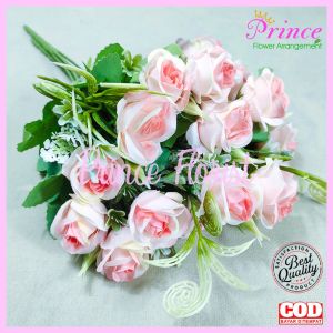 Rose Sunny Cabang 5 - Bunga Mawar Kain Dekorasi Hiasan Pelaminan Dan Hiasan Meja