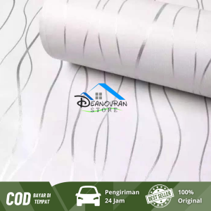 {BUY 1 GET 1} - Wallpaper Dinding Garis Ulir Salur Hijau / Salur Biru / Wallstiker Garis Ruang Tamu