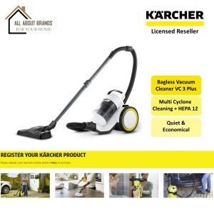 (NEW VERSION) KARCHER VC 3 Plus 1100W Bagless Multi Cyclone Vaccum Cleaner with HEPA filter | Low Noise 1.198 - 055.0