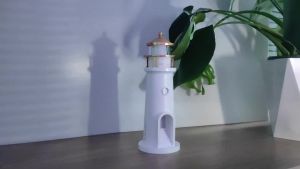 2025 Lighthouse Environment Light Moon LED Projection Night Light UBS Rechargeable Dimmable Bluetooth Music Motion Sensor Desktop Decoration Night Light Gift