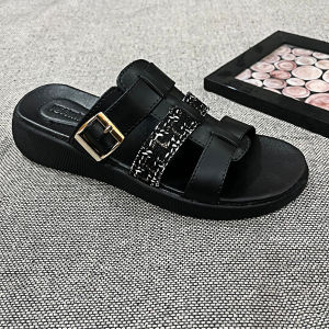 JS X Ichiae - Black - Sandal Edges Wanita Hak Tinggi 53 CM