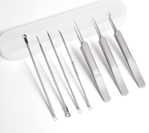 Termurah!! Alat Pembersih Komedo Jerawat 7 In 1 Pencabut Komedo Pemencet Jerawat Stainless Steel