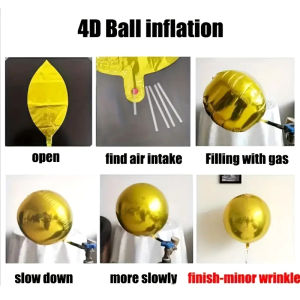[Eqrbtl] ลูกโป่งตกแต่งทำจากโลหะทรงกลมขนาด32นิ้วสำหรับงานเฉลิมฉลองและของตกแต่งงานปาร์ตี้บรรจุก๊าซฮีเลียมสามารถลอยได้4D
