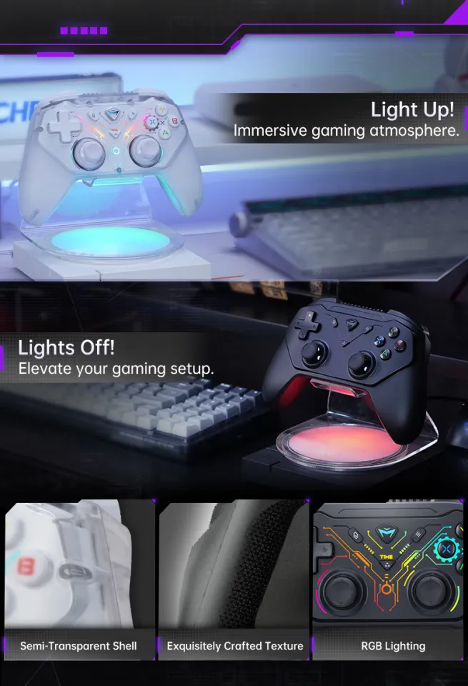 IUNJH MACHENIKE G3S Wireless Gaming Controller Gamepad Linear  Triggers 8-way D-pad Applies to Nintendo Switch PC PS3 LMIOR