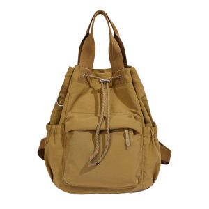 lulu New drawstring bucket bag simple and stylish waterproof backpack versatile tote handbag single shoulder crossbody bag for women