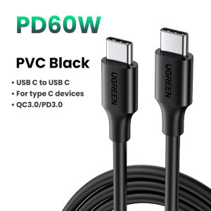 UGREEN 60W USB C Fast Charging Cable for iPhone 15 Series Samsung S25 S24 Ultra iPad Macbook Switch Model: US286