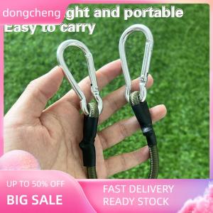 dongcheng Dây thun Carabiner 30 60 90 120cm dây buộc hành lý cắm trại ngoài trời dây phơi quần áo Thiết bị cắm trại bền kéo dài đa chức năng