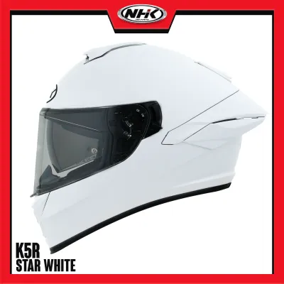 NHK Helmets K5R - Star White Full Face Dual Visor Helmet | NHK Helmets
