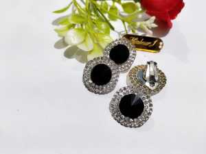 Hijabnur1 - Sepasang Anting Jepit Hijab /Anting Klip Hijab Swaroski Handmade