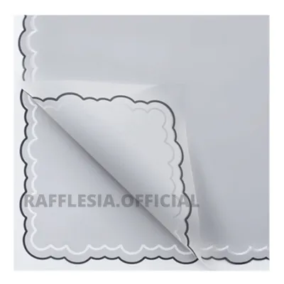 [5 LEMBAR] Flower Wrapping Paper Varian List Cloud Awan Frame Transparan Kertas Buket Bunga Cellophane Florist Kertas Kado