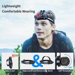 WUBEN H1 Headlight High-Powerful Hands-Free Rechargeable LED Flashlight 1200LM 10 Working Modes With Battery Headlamp