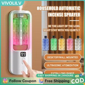 VIVOLILV 【2-3 Days Delivery】Automatic Aroma Diffuser Rechargeable Humidifiers Essential Oi Digital Display Fragrance Machine Bedroom Household Home Living Fresh Air