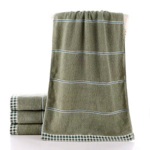 33*74 CM Cotton Striped Hand Towel Soft Absorbent Towel Big Towel Soft Thick Hand Bath Bathroom Towel High Quality