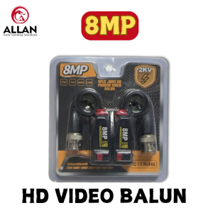 ALLAN 8MP HD Video Balun Video Balanced Connector Video Balanced Transceiver Cable for BNC Male Cable Male Twisted HD CVI AHD TVI CVBS BNC