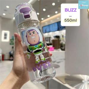 [SG stocks] BPA Free Tritan Cute bus kids water bottle with strap cartoon with straws leakproof for outdoor