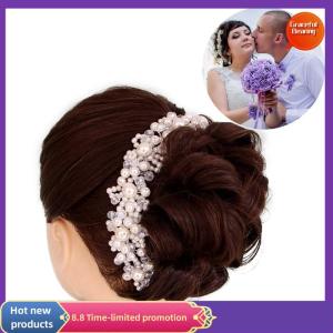 Graceful Bridal Wedding Headband Flower Tiara Crown Rhinestone Hair Band