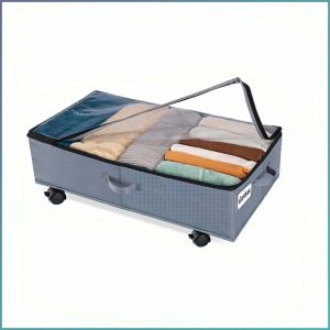 Storage Rack Lightweight with Wheels Storage Box Multi-purpose Smoke Green Durable Family Organize