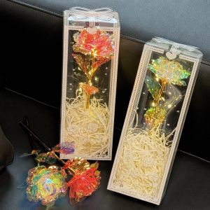 Hộp hoa hồng rực rỡ đầy màu sắc mới mô phỏng hoa vĩnh cửu quà tặng ngày lễ S1165