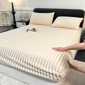 LUNAVA BedSheet Milk Velent Solid Color Bed Cover Thickened No Lukot No Gusot Bed Sheet Single/Double/Queen/King Size