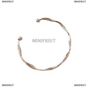 [COD] MINIFRIUT Classic Premium Retro Style Twisted Twist Metal Bracelet for Women Simple Open Adjustable Trend Girls Jewelry Gift Accessories