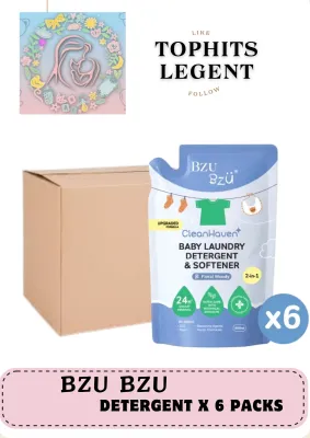 BZU BZU Baby Laundry Detergent and Softener Refill (800ml x 6)New packaging