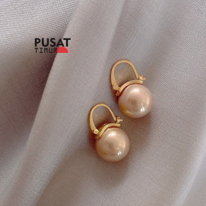 Anting Tusuk Mutiara Sedang Fashion Wanita Elegan Sederhana Style Korean Terbaru AT02 | PUSAT TIMUR