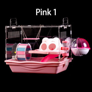 [HATELI] lồng hamster Khay Lồng Chuột Hamster Nhà Hamster Kiểu Lồng Acrylic Biệt Thự Chuột Lang Hộp Cho Thú Cưng Nhỏ Trong Suốt Đồ Dùng Cho Thú Cưng